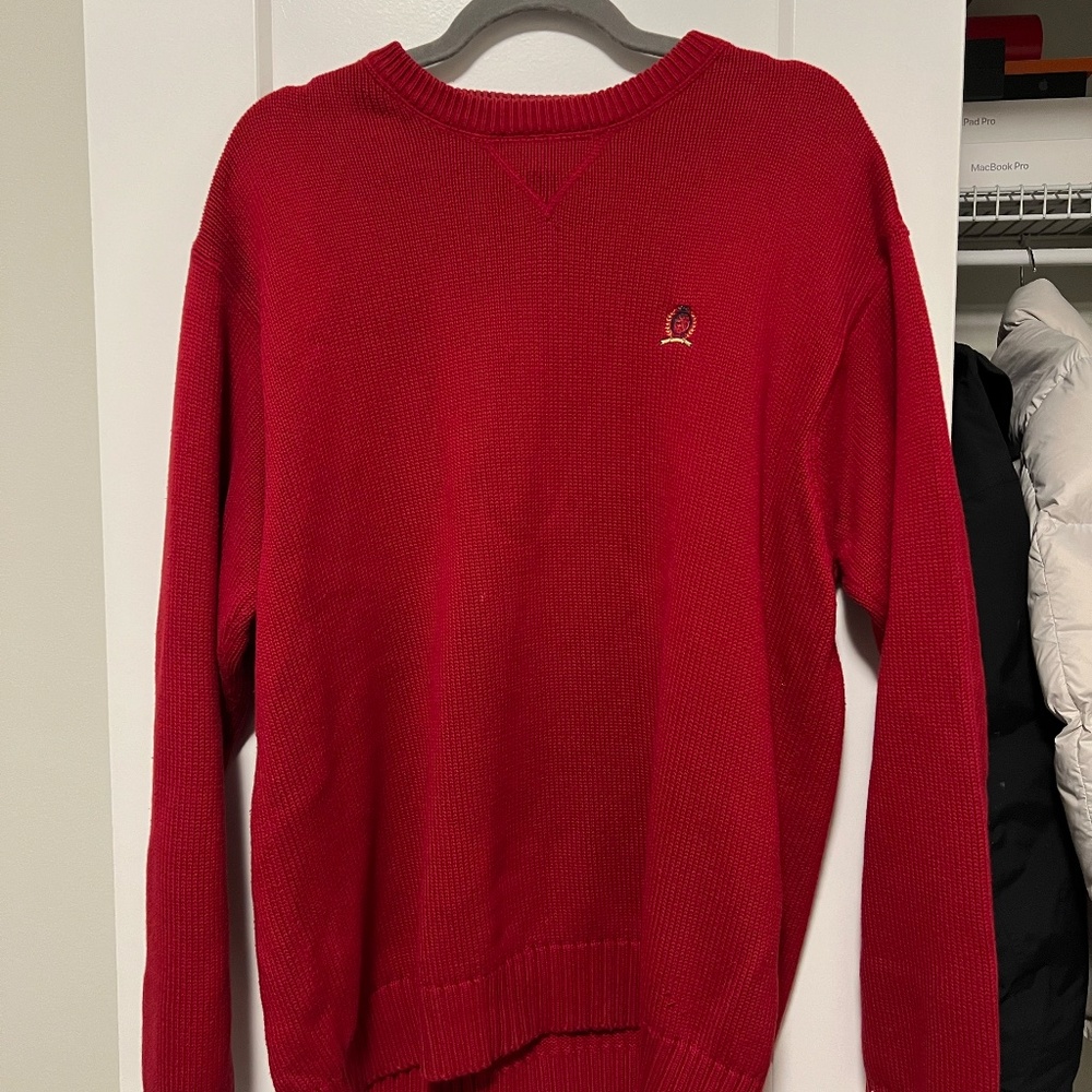 Red Tommy Hilfiger sweater
